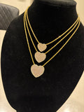 PINK BLING HEART NECKLACE