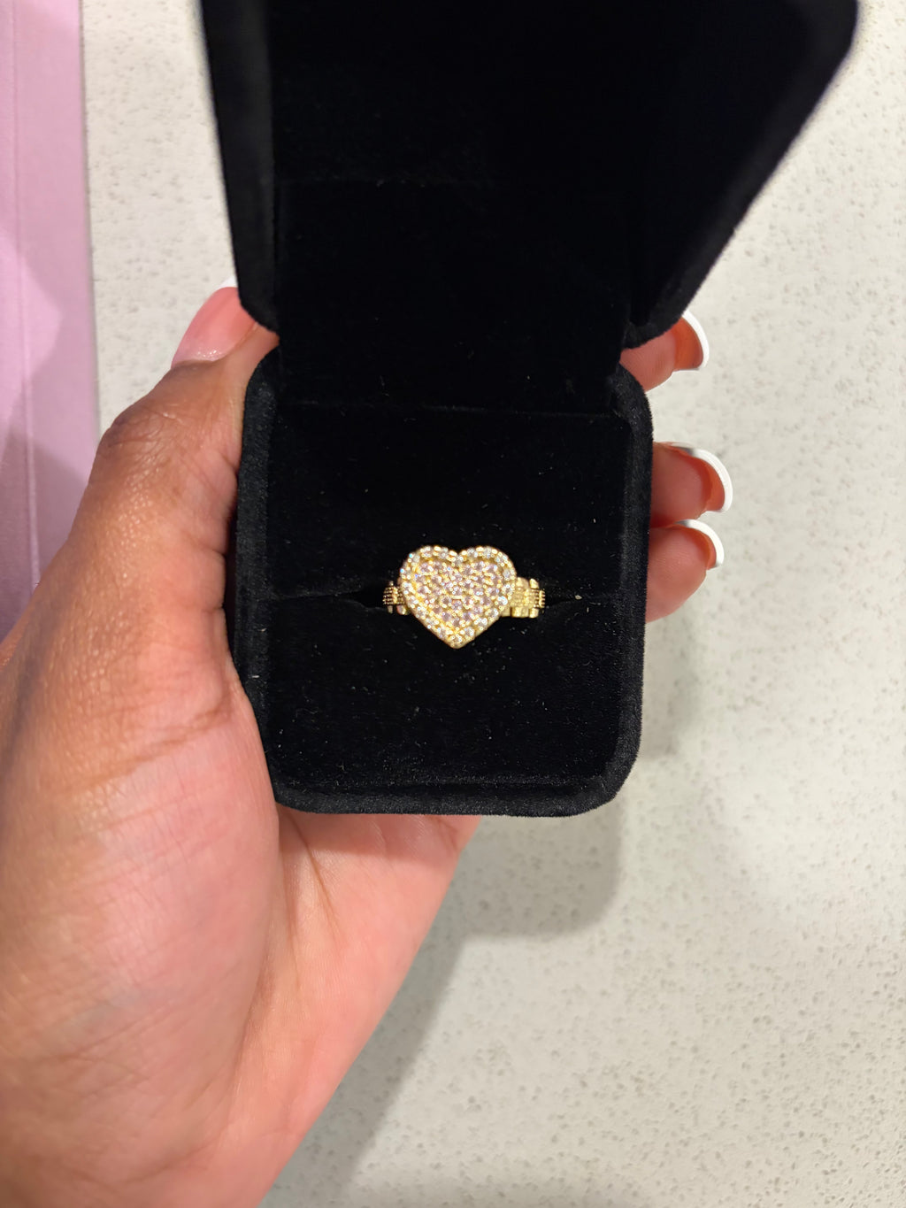 ROLEX HEART BLING RING
