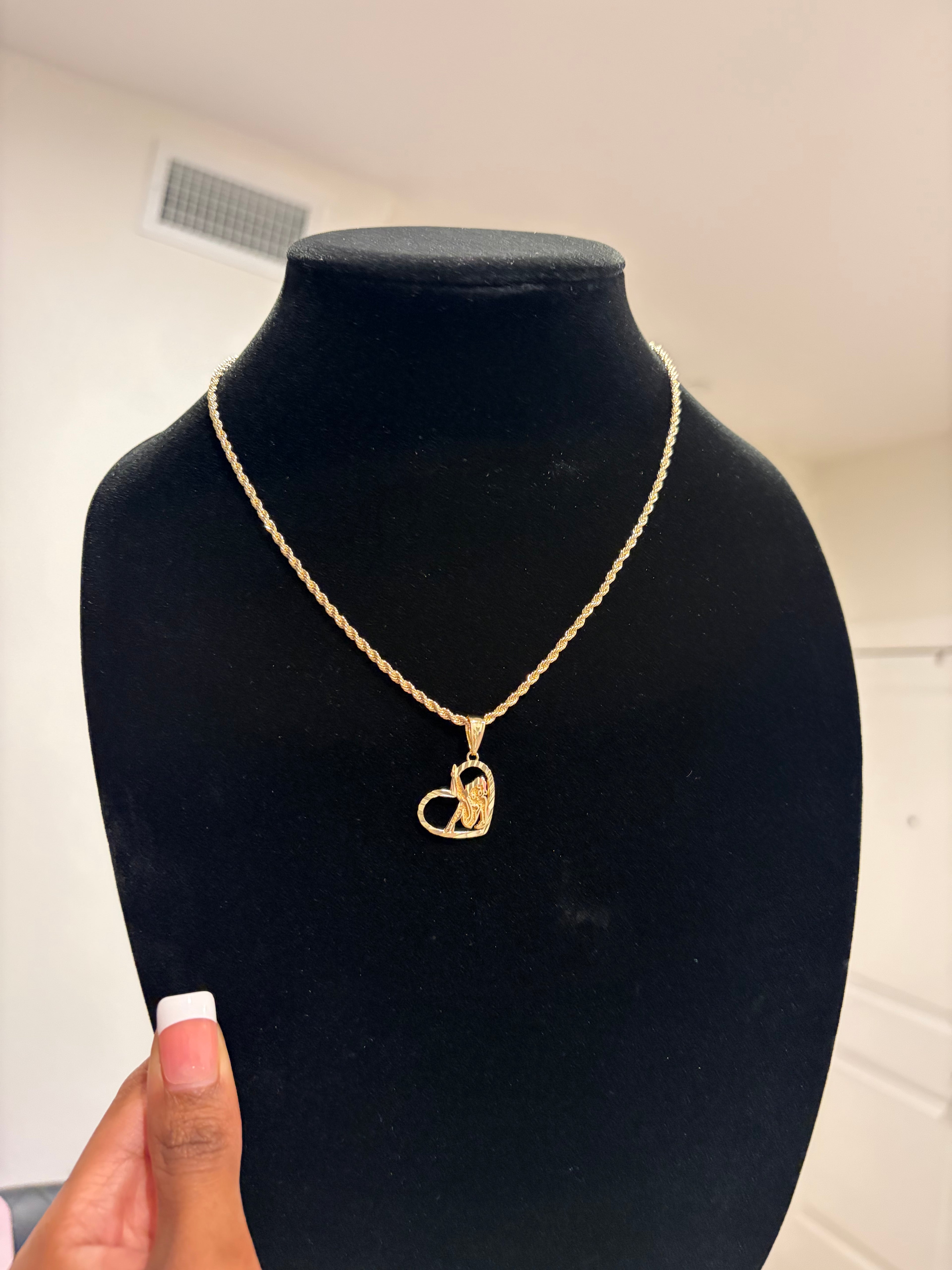 LEG UP BETTY BOOP HEART ROLEX NECKLACE