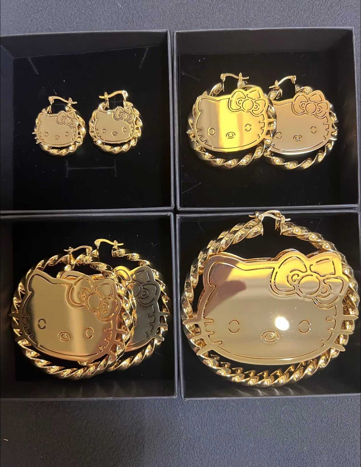 HK 18K GOLD PLATED TWIST EARRINGS